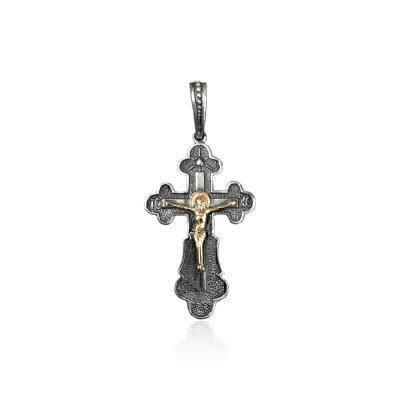картинка Крест из серебра "Трилистниковый" (98330) 